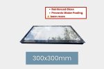small frameless flat roof skylight 300 x 300 mm for compact daylight openings