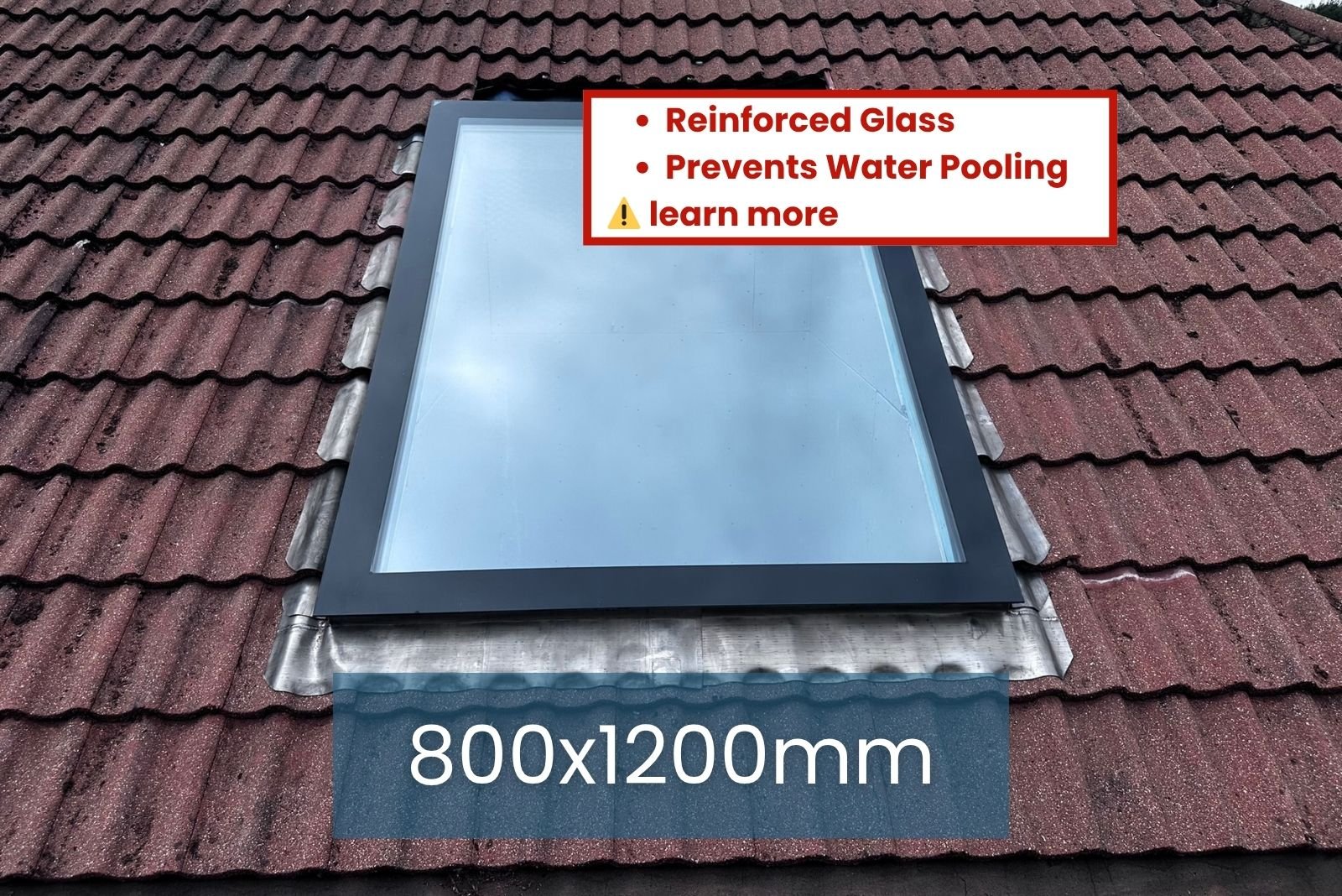 pitched-roof-skylight-new-product-image-800-x-1200-mm-rev3 Pitched Roof Window Skylight 800 x 1200 mm, Frameless Triple Glazed, 49.80kg, UV 0.9 - Image 1