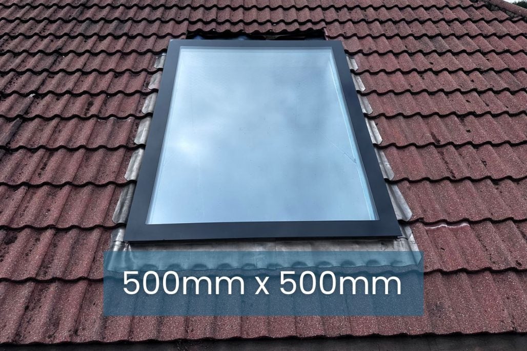 500 x 500 mm skylight for pitched roofs by Skylights1 – safety toughened and laminated glass, self-cleaning glass, argon filled