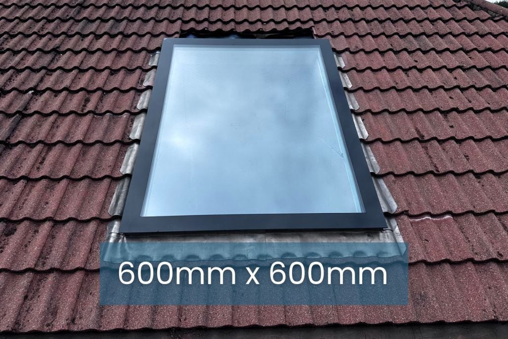 600 x 600 mm skylight for pitched roofs by Skylights1 – manufacturer, quick and easy installation, free delivery within London (M25), Made in EU