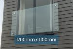 Juliet Balcony System with Glass Adapters 1200 х 1100 mm
