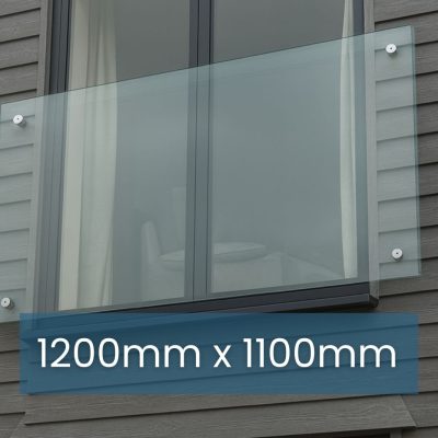 Juliet Balcony System with Glass Adapters 1200 х 1100 mm