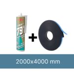 Installation kit for 1 x regular roof lantern 2000 x 4000 mm