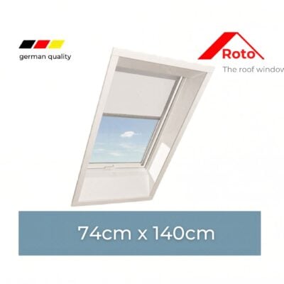 ZRV Manual Blackout Roller Blind White for ROTO window 74 х 140 cm