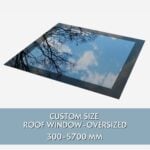 custom large roof window 300 to 5700 mm triple glazed frameless skylight for flat and pitched roofs